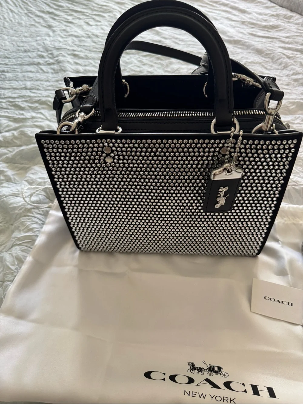 NWOT Coach Rogue 25 Black Crystal